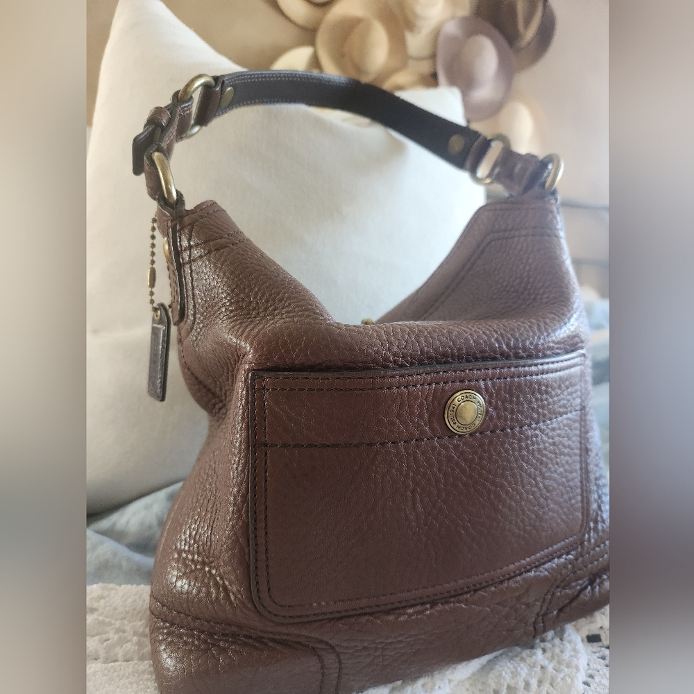 Vintage COACH Bag 10" X 10" X 4" Brown Leather